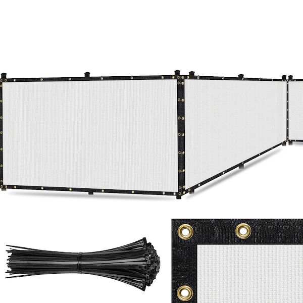 Sealtech Ultra Heavy Duty 200 GSM Privacy Fence White4X20 NonRecycled Polyethylene Cable Zip Ties ST-204-4X20 - main